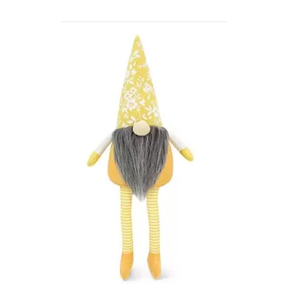 New! Springime Easter Decorative Shelf Gnome with Yellow Flowers!